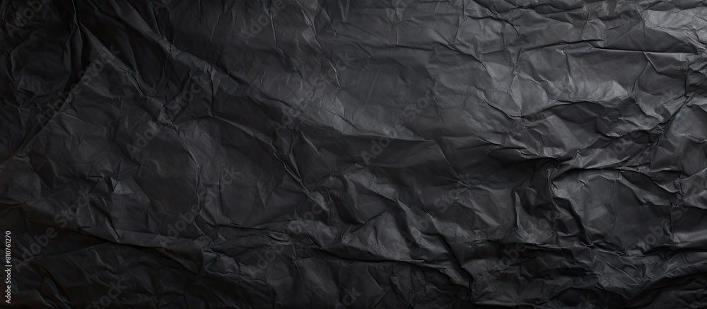 Poster a grungy textured background with a copy space image featuring crumpled and creased black paper