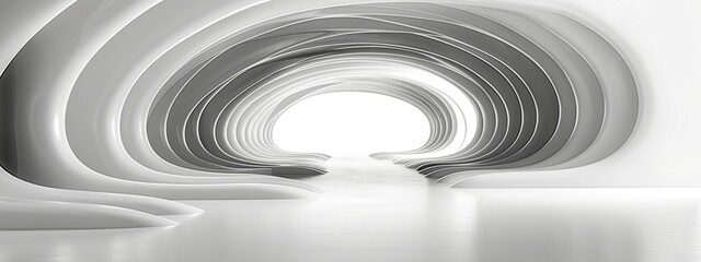 Obraz premium White softly curved corners background.