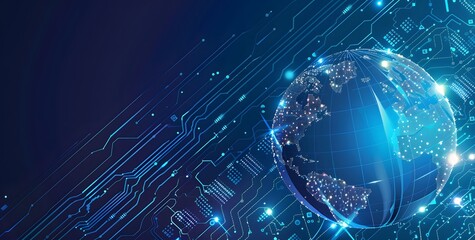 Earth in space. background with globe view from space showing realistic earth surface and world map as in outer space point of view