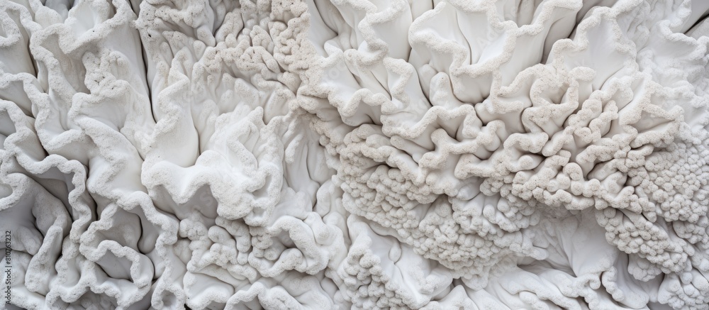 Poster close up shot of abstract white and gray coral sand creating a detailed background photo texture wit