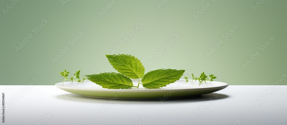 Poster eco friendly dish made from natural leaf materials compostable tableware designed to reduce waste in