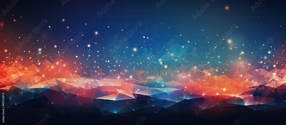 Poster a festive holiday backdrop with abstract geometric shapes and stars perfect for your design with cop