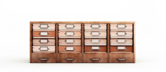 An image of an aged rolodesk file with a white background giving plenty of space for additional content or design elements