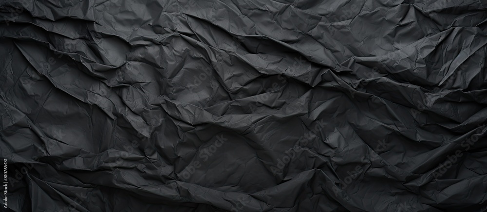 Poster a grungy textured background with a copy space image featuring crumpled and creased black paper