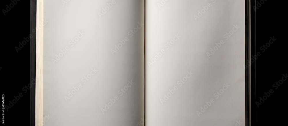Poster a notebook with a white background is displayed as a copy space image