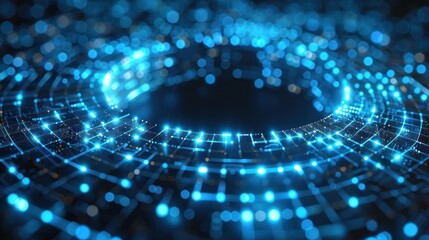 Abstract pie chart top view on technology