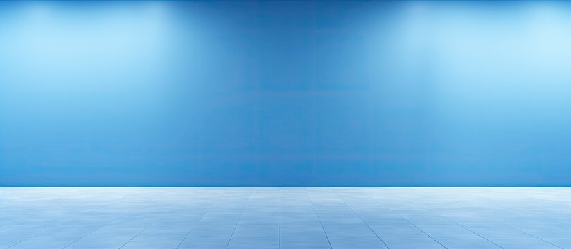 An image with a complete view of a blank blue background providing ample space for additional content or graphics