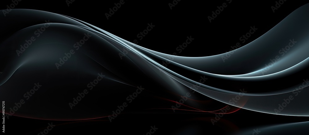 Aufkleber an elegant black backdrop with ample copy space
