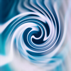 Swirl Spiral Rotating Motion of Flowing Water. Blue Whirlpool Design.