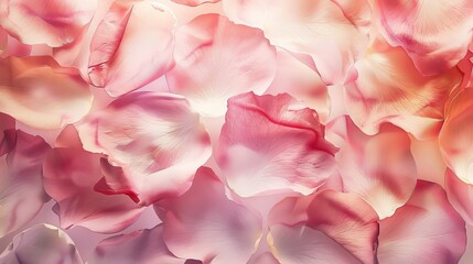 Fototapeta premium Delicate watercolor gradient of rose pink petals blending seamlessly into a background, embodying romance and elegance