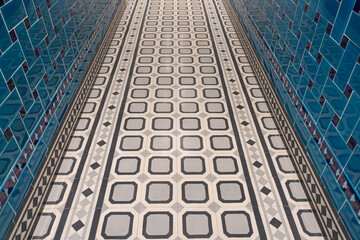 Tile Motifs Background Photo, Uskudar Istanbul, Turkiye (Turkey)