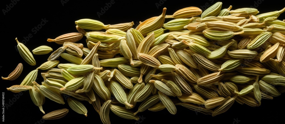 Poster an isolated image of fennel seeds with copy space