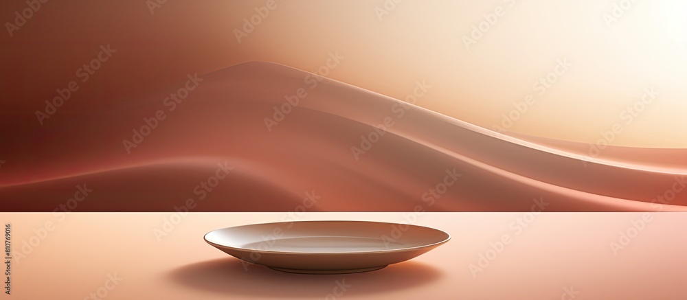 Aufkleber Abstract background with a paper surface texture featuring an empty saucer Copy space image