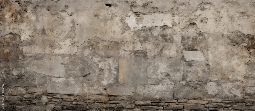 Poster Old wall with a textured surface providing ample copy space image