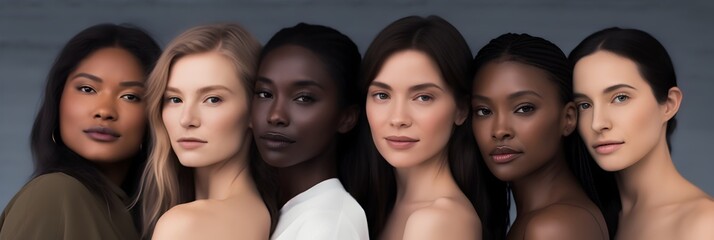 Obraz premium Diverse Models Showcasing Beauty and Inclusion in Confident Campaign Shoot