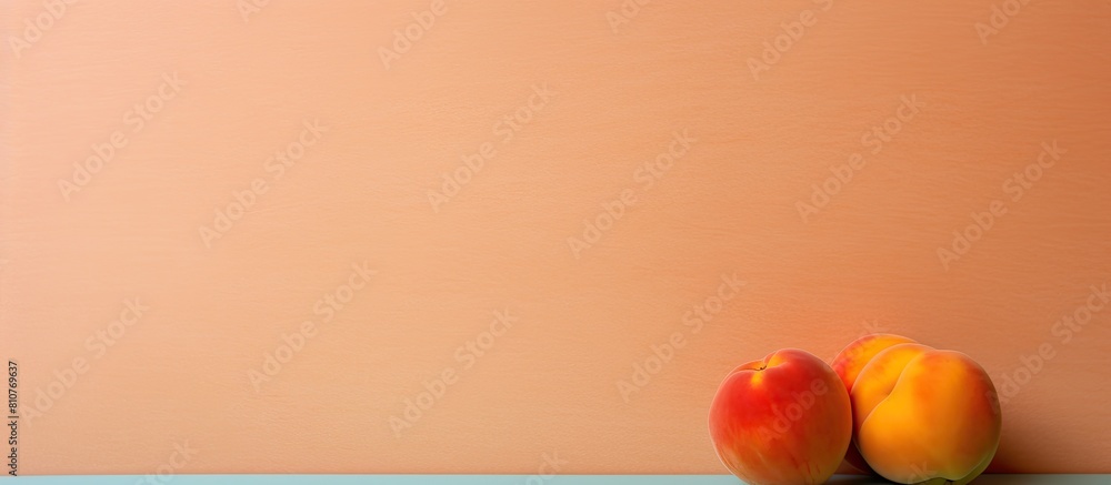 Poster colored textured cardboard with an apricot paper texture is depicted in the copy space image