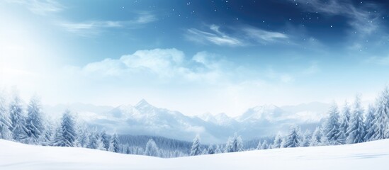 A winter background with ample copy space image
