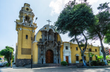 The Church of the Holy Cross, Barranco District, Lima, Peru.