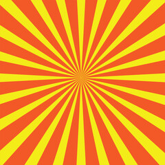 Obraz premium Sunburst retro radial background with sun ray. vector design.