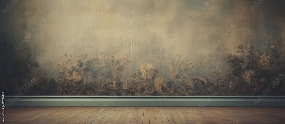 Poster A textured wallpaper background provides a captivating setting with ample copy space for text