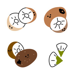 Adorable Kiwi Illustrations | Cute Hand Drawings | For Creative Projects | Minimalist Design