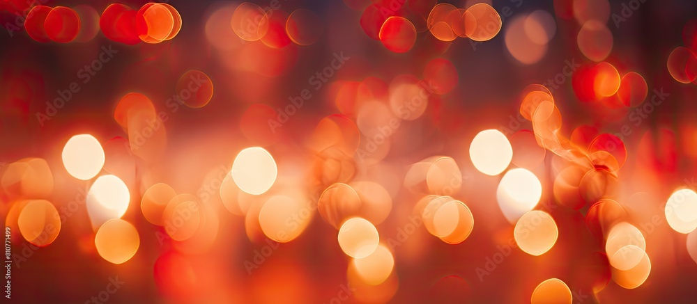 Aufkleber a close up image of blurred christmas lights creates a cozy evening mood representing the festive an