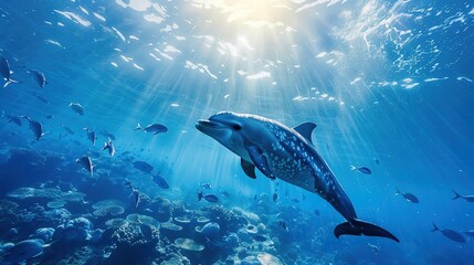 Oceanic Cool, Hanging Out with the Coolest Marine Life . Generative Ai