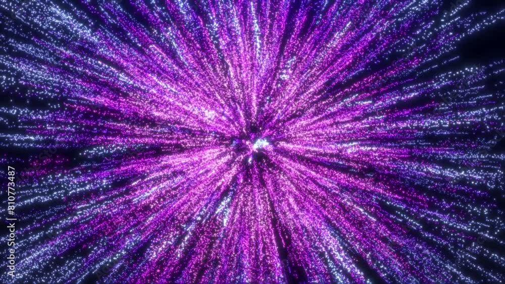 Aufkleber abstract colorful dust explosion of particles, movement of glowing particles, speed of light, firewo