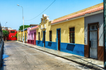 Old town of barranco district in Lima, Peru.