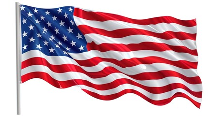 Fototapeta premium American flag waving in the wind