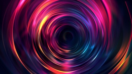 Colourful digital art featuring a dynamic swirling spiral pattern.