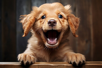 puppy, super cute scream, giant scream, cute - obrazy, fototapety, plakaty