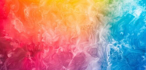 Soft gradient tie-dye in pink, orange, blue, and yellow with a dreamy, cloud-like texture.
