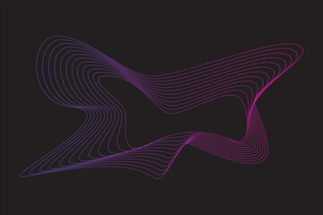 Abstract wave line vector element