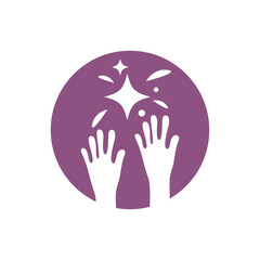 Hand and star vector