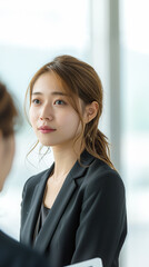 ミーティング中のビジネスウーマン