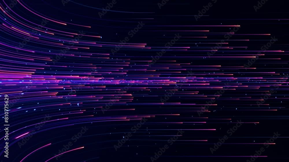 Poster abstract colorful background with bright neon rays and glowing lines. pink and blue neon lines or li