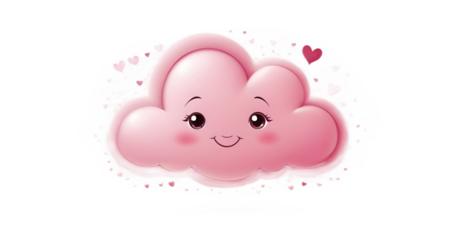 cute clouds with smile