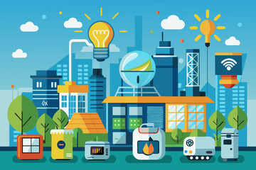Obraz premium Energy-efficient appliances and lighting in public buildings