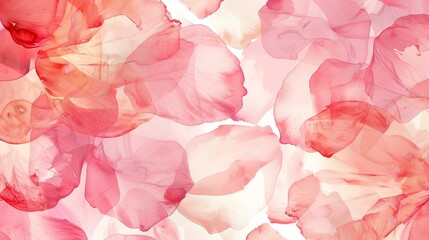 Watercolor design with layered rose pink petals, their gradient hues flowing elegantly to set a tone of romance and intimacy