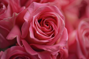 Vibrant pink rose in full bloom