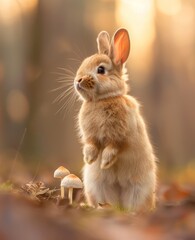 Adorable rabbit in a natural setting