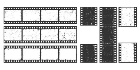 Old black grunge cinematic frame,scratched vintage video