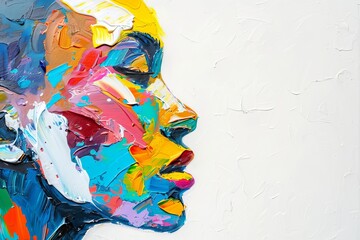 Obraz premium Vibrant abstract painting with colorful brushstrokes