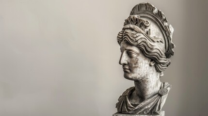 Fototapeta premium ancient greek warrior bust sculpture
