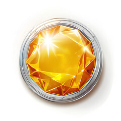gold diamond on white
