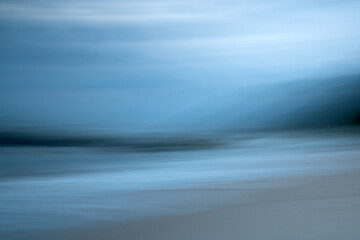 Abstract landscape of the Baltic sea and beach.	
