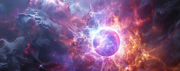 neutron star, dense neutron star. hyper-realistic Futuristics background