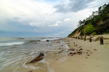 Landscape of the Baltic sea and beach.	