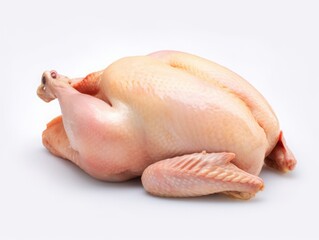 AI generated illustration of fresh raw chicken on a clean white background